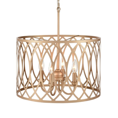 Millennium Lighting Arelyn 4 Light 18" Wide Cage Multi Light Pendant Painted Modern Gold