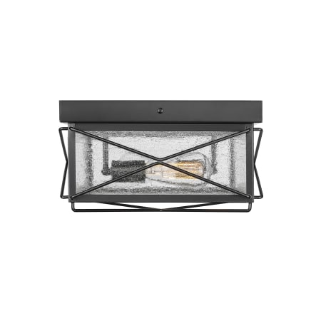 Millennium Lighting Robinson 14" Wide Outdoor Flush Mount Square Ceiling Fixture Powder Coat Black