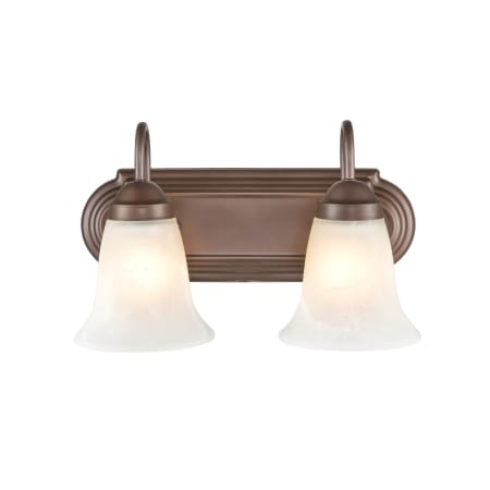 Millennium Lighting 2 Light 14" Wide Vanity Light with Frosted Glass Shades Bronze