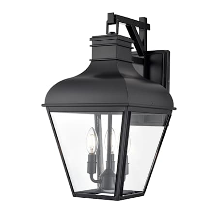 Millennium Lighting Edenton 3 Light 22" Tall Outdoor Wall Sconce Matte Black