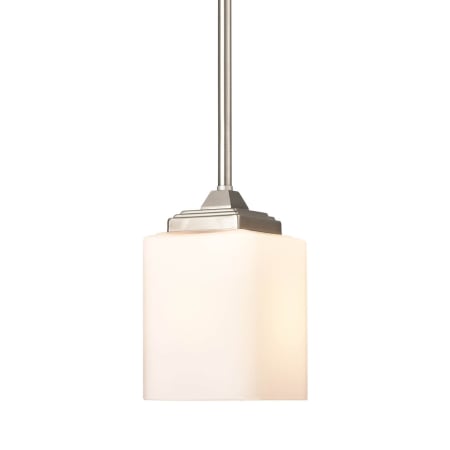 Millennium Lighting Eddison 4" Wide Mini Pendant with Frosted Opal Shade Brushed Nickel