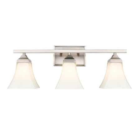 Millennium Lighting 3 Light 24" Wide Vanity Light with Frosted Glass Shades Brushed Nickel