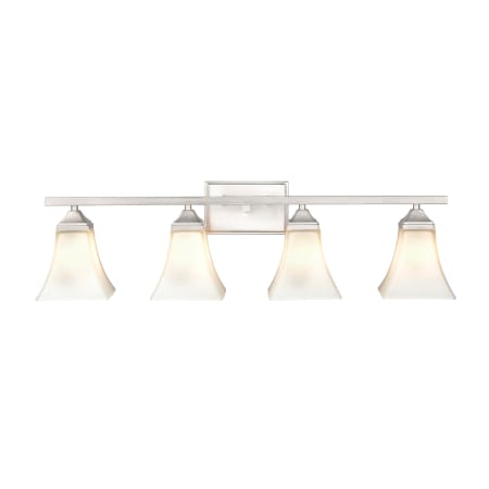Millennium Lighting 4 Light 32" Wide Vanity Light with Frosted Glass Shades Brushed Nickel