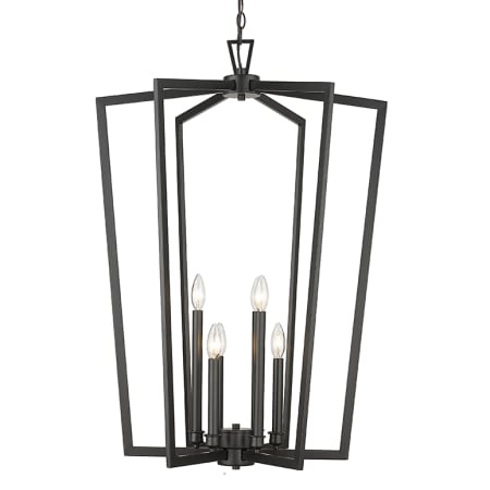 Millennium Lighting Lizabeth 6 Light 25" Wide Taper Candle Pendant Matte Black