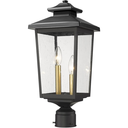 Millennium Lighting Eldrick 2 Light 19" Tall Post Light Powder Coat Black
