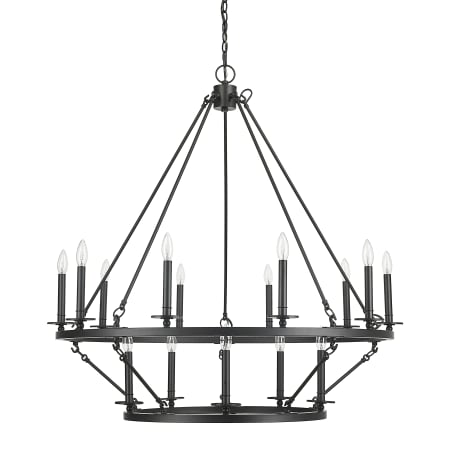 Millennium Lighting Florence 15 Light 42" Wide Taper Candle Style Chandelier Matte Black