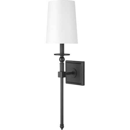 Millennium Lighting 26" Tall Wall Sconce with Tapered Fabric Shade Matte Black