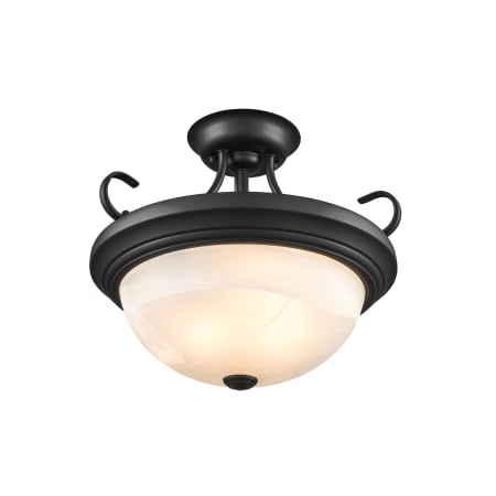 Millennium Lighting 2 Light 15" Wide Semi-Flush Bowl Ceiling Fixture Matte Black