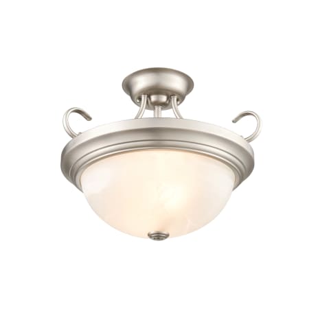 Millennium Lighting 2 Light 15" Wide Semi-Flush Bowl Ceiling Fixture Satin Nickel