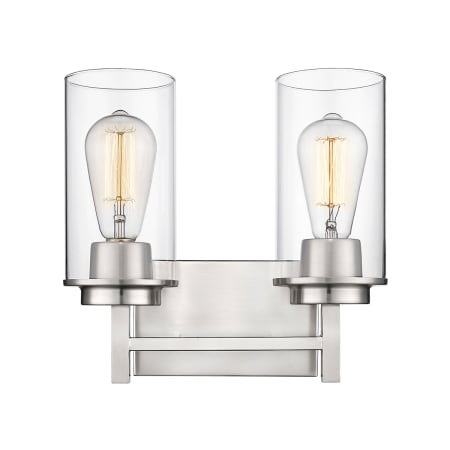 Millennium Lighting Janna 2 Light 12" Wide Bathroom Vanity Light Brushed Nickel