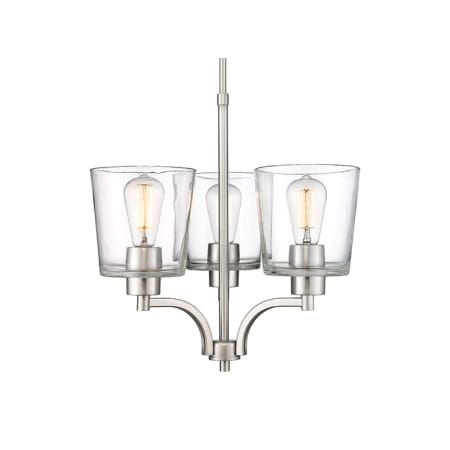 Millennium Lighting Evalon 3 Light 18" Wide Chandelier Brushed Nickel