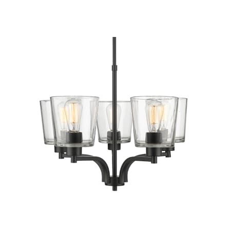 Millennium Lighting Evalon 5 Light 24" Wide Chandelier Matte Black