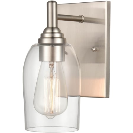 Millennium Lighting Arlett 10" Tall Wall Sconce with Clear Glass Shade Brushed Nickel