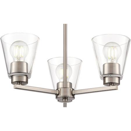 Millennium Lighting Strayhan 3 Light 18" Wide Mini Chandelier Brushed Nickel