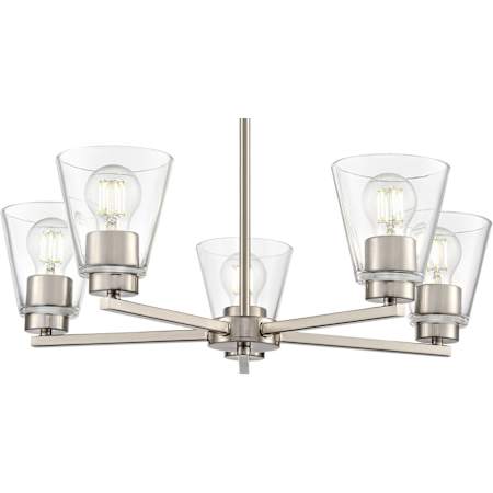 Millennium Lighting Strayhan 5 Light 24" Wide Lantern Chandelier Brushed Nickel