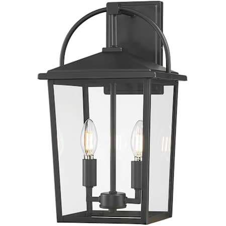 Millennium Lighting Strathden 2 Light 17" Tall Outdoor Wall Sconce Powder Coated Black