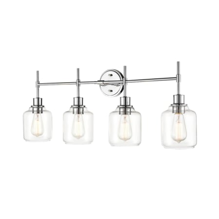 Millennium Lighting 4 Light 35" Wide Bathroom Vanity Light Chrome