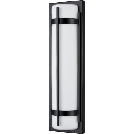 Millennium Lighting 20" Tall LED Outdoor Wall Sconce with Half Cylinder Frosted Glass Shade and Full Backplate - ADA Compliant Powder Coated Black