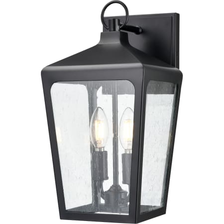 Millennium Lighting Brooks 2 Light 15" Tall Outdoor Wall Sconce with Seedy Glass Shade - ADA Compliant Powder Coated Black