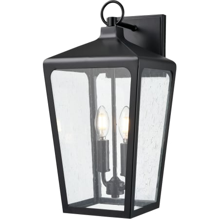 Millennium Lighting Brooks 2 Light 19" Tall Outdoor Wall Sconce with Seedy Glass Shade - ADA Compliant Powder Coated Black
