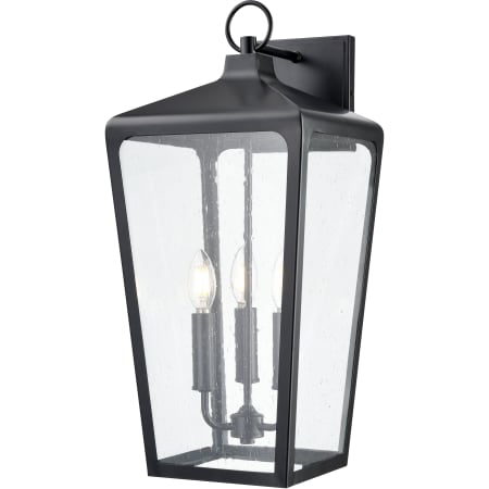 Millennium Lighting Brooks 3 Light 23" Tall Outdoor Wall Sconce with Seedy Glass Shade - ADA Compliant Powder Coated Black
