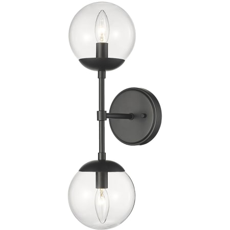 Millennium Lighting Avell 2 Light 19" Tall Wall Sconce Matte Black