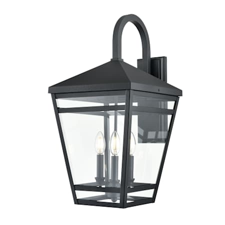 Millennium Lighting Seager 3 Light 25" Tall Outdoor Wall Sconce Textured Black