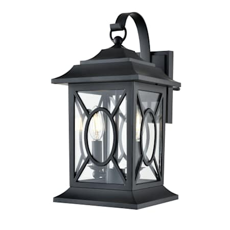 Millennium Lighting Allbert 2 Light 17" Tall Outdoor Wall Sconce Powder Coated Black