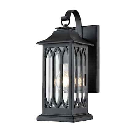 Millennium Lighting Mallorey 14" Tall Outdoor Wall Sconce Powder Coated Black