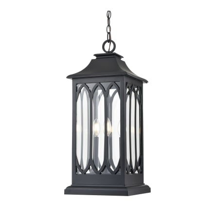 Millennium Lighting Mallorey 3 Light 11" Wide Outdoor Taper Candle Pendant Powder Coated Black