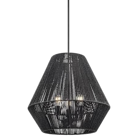 Millennium Lighting Elise 3 Light 22" Wide Pendant Matte Black