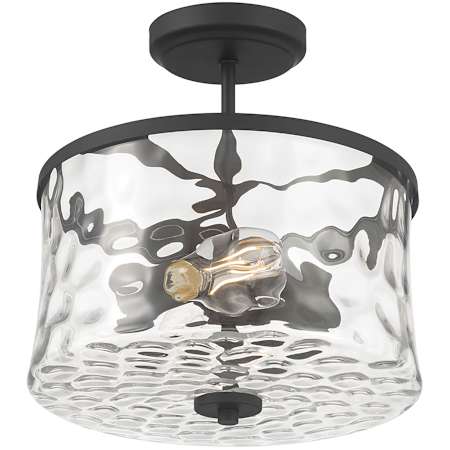 Millennium Lighting Clarvyn 2 Light 12" Wide Semi-Flush Ceiling Fixture Matte Black