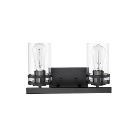 Millennium Lighting Lunden 2 Light 15" Wide Vanity Light Matte Black