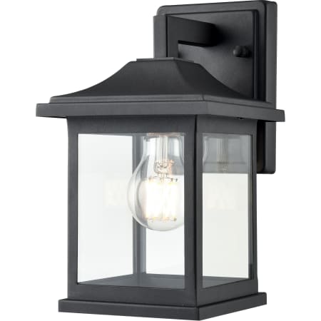 Millennium Lighting 10" Tall Outdoor Wall Sconce with Clear Glass Shade - ADA Compliant Textured Black