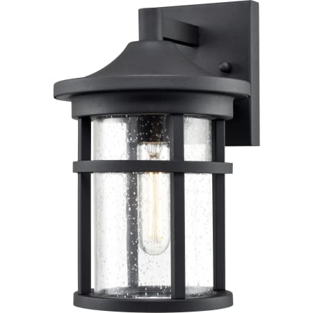 Millennium Lighting Namath 11" Tall Outdoor Wall Sconce with Seedy Glass Shade - ADA Compliant Textured Black