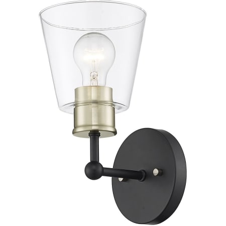 Millennium Lighting Cameron 11" Tall Bathroom Sconce Matte Black / Modern Gold