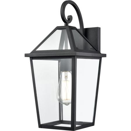 Millennium Lighting Eston 18" Tall Outdoor Wall Sconce with Clear Glass Shade - ADA Compliant Textured Black