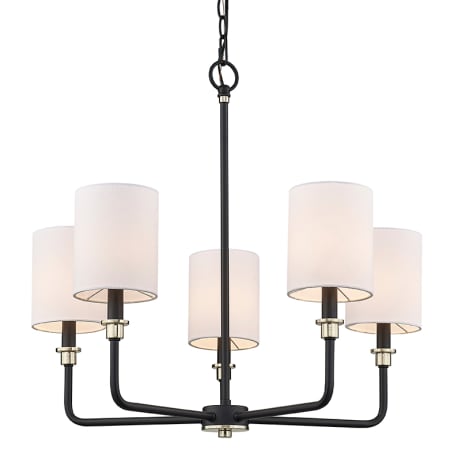 Millennium Lighting Chelsea 5 Light 25" Wide Chandelier Matte Black / Modern Gold