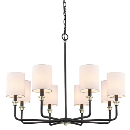 Millennium Lighting Chelsea 8 Light 32" Wide Chandelier Matte Black / Modern Gold