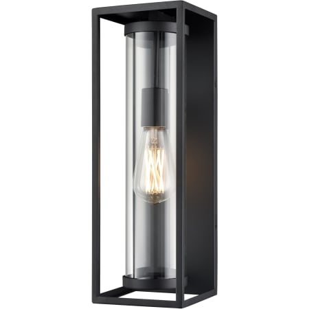 Millennium Lighting Caleb 17" Tall Outdoor Wall Sconce with Clear Glass Shade - ADA Compliant Textured Black