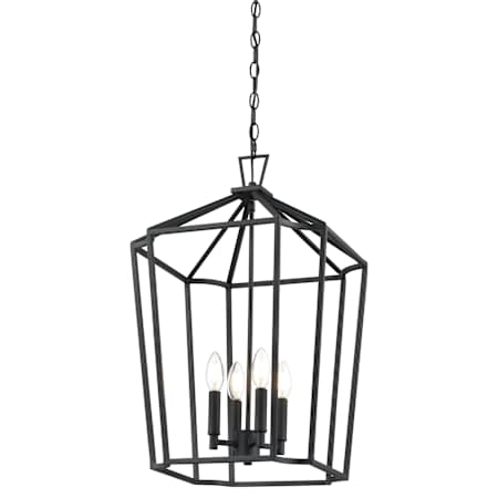 Millennium Lighting Hylena 4 Light 15" Wide Pendant Textured Black