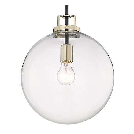 Millennium Lighting Mellrosa 12" Wide Pendant Matte Black / Modern Gold