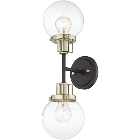 Millennium Lighting Mellrosa 2 Light 20" Tall Wall Sconce Matte Black / Modern Gold