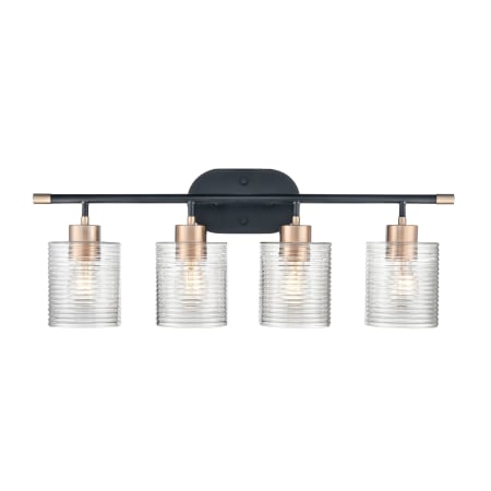 Millennium Lighting Renitta 4 Light 29" Wide Bathroom Vanity Light Matte Black / Modern Gold