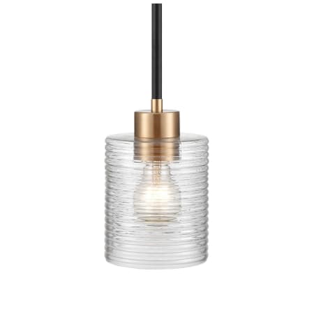 Millennium Lighting Renitta 5" Wide Mini Pendant Matte Black / Modern Gold