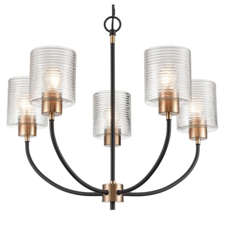 Millennium Lighting Renitta 5 Light 26" Wide Chandelier Matte Black / Modern Gold