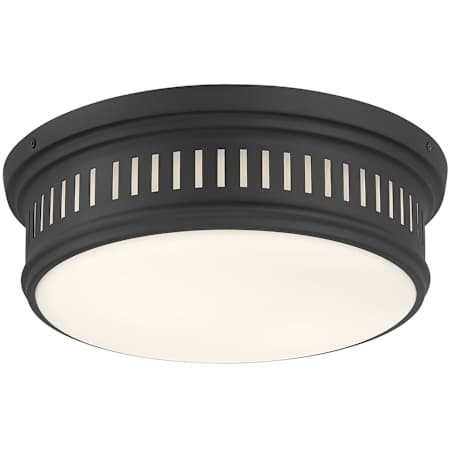 Millennium Lighting Velune 2 Light 14" Wide Flush Mount Drum Ceiling Fixture Matte Black