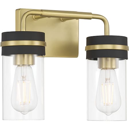 Millennium Lighting Marbridge 2 Light 12" Wide Vanity Light Vintage Brass / Matte Black