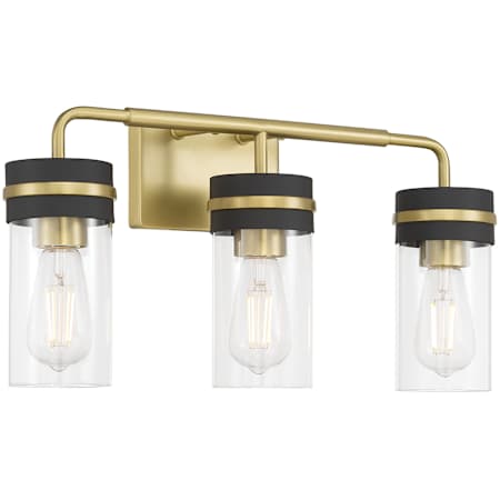 Millennium Lighting Marbridge 3 Light 20" Wide Vanity Light Vintage Brass / Matte Black