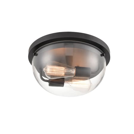 Millennium Lighting Ashford 2 Light 13" Wide Flush Mount Bowl Ceiling Fixture Matte Black